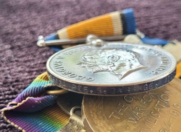 WW1 Pair Middlesex Regiment Casualty in Casuality
