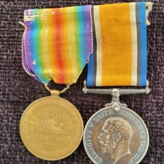 WW1 Pair Middlesex Regiment Casualty in Casuality