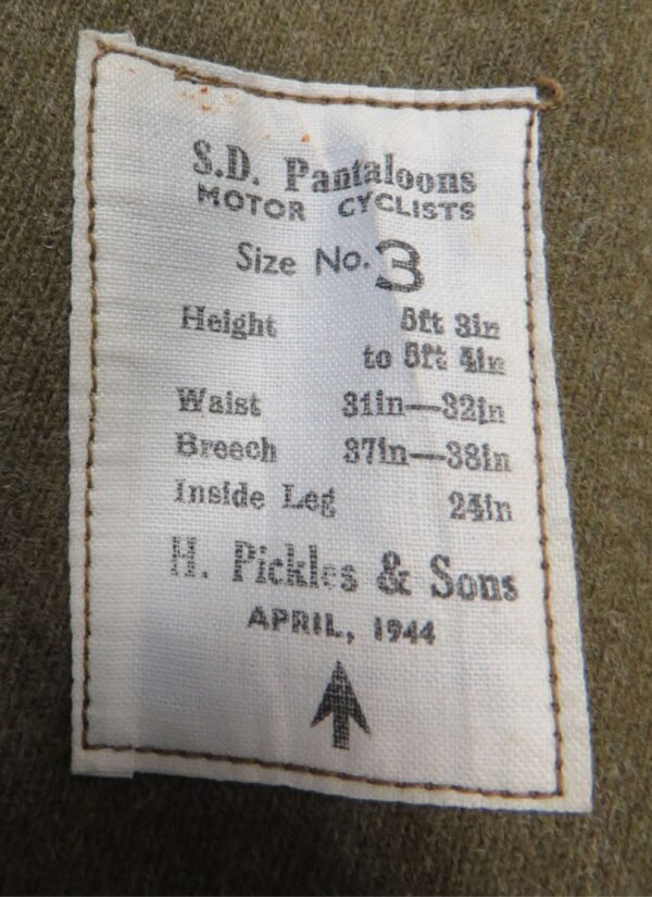 WW2 Dated 1944 Pair of Dispatch Riders Breeches in General