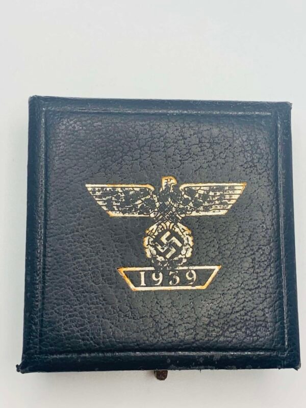 WW2 German Eagle & Box Of Issue in Long service Medals