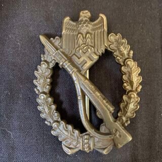 WW2 GERMAN INFANTRY ASSAULT BADGE IN BRONZE in General medals