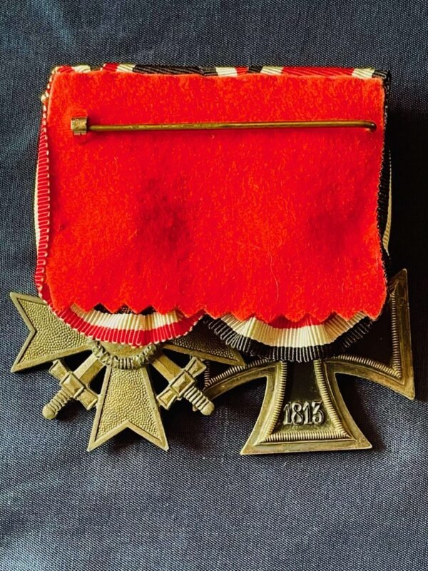 WW2 GERMAN THIRD REICH MEDAL SET IRON CROSS 2nd CLASS AND WAR MERIT CROSS WITH SWORDS WITH in Gallantry & honours