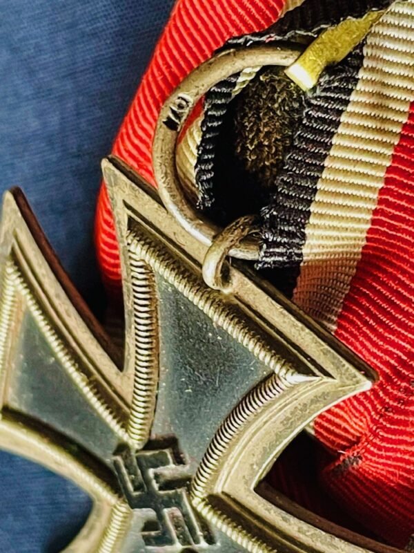 WW2 GERMAN THIRD REICH MEDAL SET IRON CROSS 2nd CLASS AND WAR MERIT CROSS WITH SWORDS WITH in Gallantry & honours
