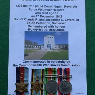 WW2 RAF AIR GUNNER CASUALTY AIR CREW EUROPE MEDAL GROUP in General medals