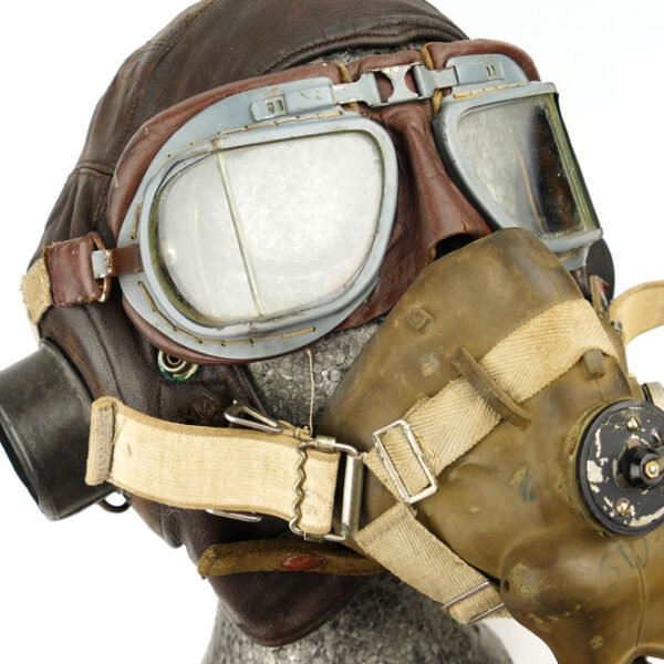 WW2 RAF C Type Flying Helmet, Goggles and Oxygen Mask