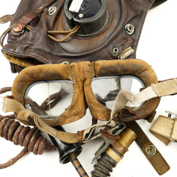 WW2 RAF C Type Flying Helmet, Goggles and Oxygen Mask