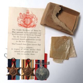 WW2 Royal Artillery Tripoli 1942 Casualty Medal Group . in Groups