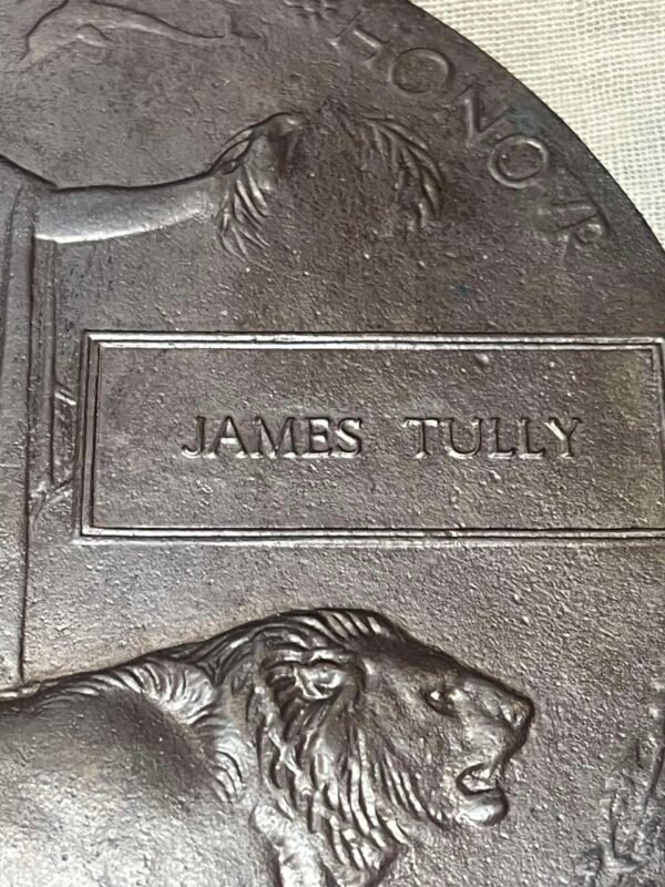 WWI Trio with Memorial Plaque. Tully. Knockatee, County Galway. Died 1918, influenza. in Groups