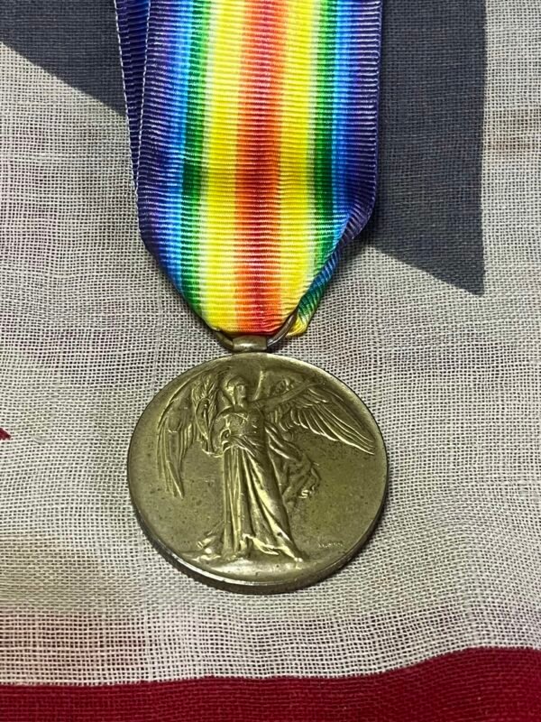 WWI Victory Medal. Bullas. Lincolnshire Regiment. GSW chest and Shrapnel wounds. Sheffield in Singles