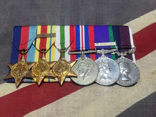WWII plus Malay Peninsula CSM & RAF LSGC. Washer. Harrow, London. in Long service Medals